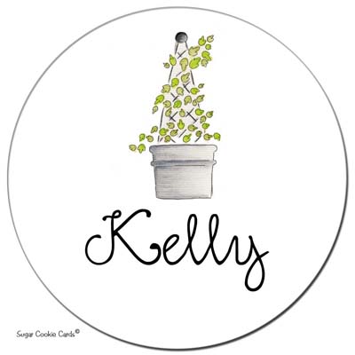 Sugar Cookie Gift Stickers - Porch Plant
